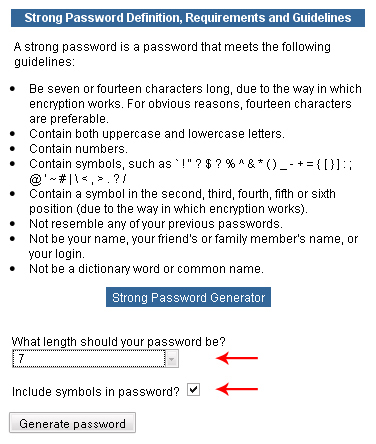 Use strong passwords for your login