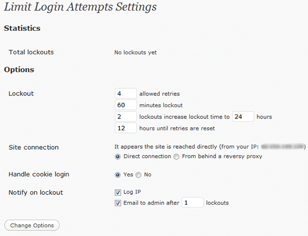 sicurezza sito web con limit login attempts